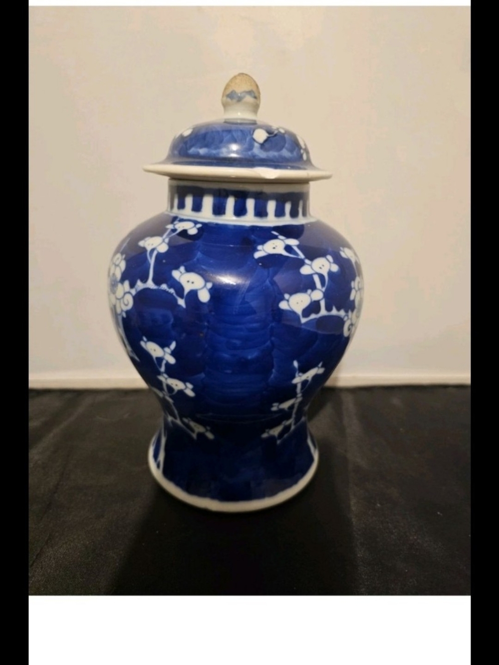 Prunus Ginger Jar, Qing Chinese Dynasty, Prunus Ginger Jar With Lid